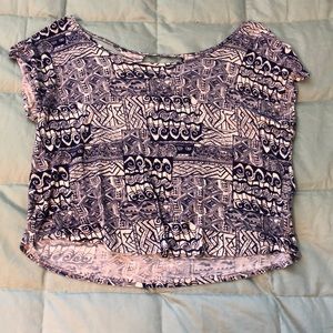 Blue Tribal Print Blouse